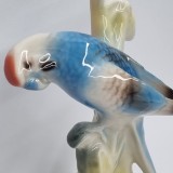 Bibelou portelan romanesc vechi, vintage - Pasare, papagal