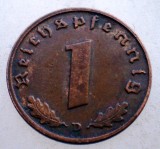 2.745 GERMANIA 1 REICHSPFENNIG 1938 D, Europa, Bronz