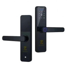 Maner electronic wifi, deblocare cu amprenta digitala fara cheie, incarcare USB, pana la 40 de amprente, Negru