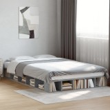 VidaXL Cadru de pat, gri beton, 135x190 cm, lemn prelucrat 3280499