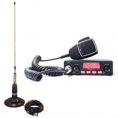 Kit statie radio CB TTi TCB-550 EVO, VOX, Filtru NB, 12-24V cu antena PNI ML160 cu magnet inclusa foto