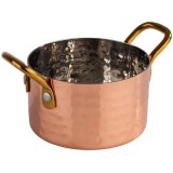MINI CRATITA ROTUNDA CU MANERE CUPRU 9X5.5CM 0.30LT MUMBAI