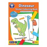 Carte de colorat cu activitati in limba engleza si abtibilduri Dinozaur DINOSAUR, orchard toys