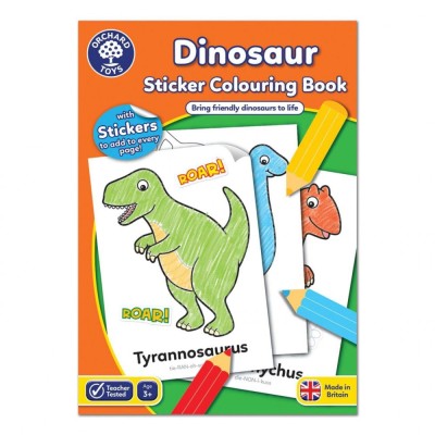Carte de colorat cu activitati in limba engleza si abtibilduri Dinozaur DINOSAUR foto