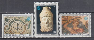 CIPRU CIPRU GREC 1982 ARHEOLOGIE SERIE MNH foto