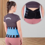 Curea Neopren Talie inSPORTline Waistrim, S, Albastru, Suport Lombar, Fitness, Protectie Termica, Universal, Prindere Velcro