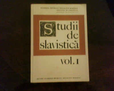Studii de slavistica, vol. I, princeps foto
