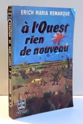 A L&amp;#039;OUEST RIEN DE NOUVEAU par ERICH MARIA REMARQUE foto