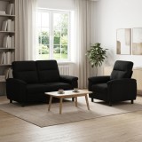 Cumpara ieftin Set de canapea 2 pcs Negru Tesatura