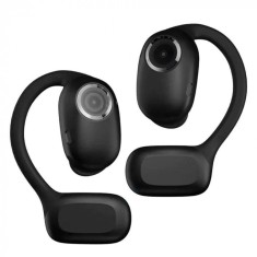 Casti wireless open-ear Blackview AirBuds 100 cu cutie de incarcare 500mAh, Bluetooth 5.3, Onyx Black