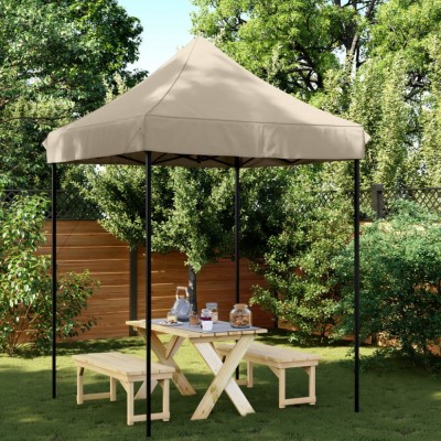 Gossi cort de petrecere pliabil pop-up, taupe, 200x200x306 cm foto