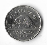 Moneda 5 cents 2008 - Canada