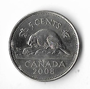 Moneda 5 cents 2008 - Canada foto