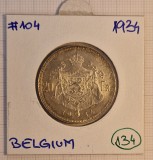 Belgium, Belgia, 20 Francs 1934,KM#104, Argint, LEOPOLD III, stare buna, Europa