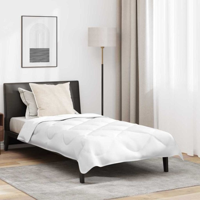 Set de pilote de iarnă cu pernă 2 pcs Alb 135 x 220 cm Microfibră