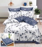 Cumpara ieftin Lenjerie Pat Bumbac 6 Piese Cu Elastic Albastru 180x200 cm