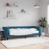 VidaXL Pat de zi cu saltea, albastru, 80x200 cm, catifea 3196659