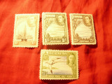 Serie mica Bermuda 1938 Rege George VI ,motive locale, 4 valori, Nestampilat