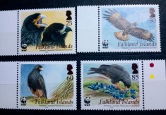 Falkland islands 2006, păsări de pradă WWF, Serie 4V nestampilat