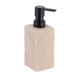 Dispenser Săpun Polirășină Design Piatră 260 Ml &ndash; Crem