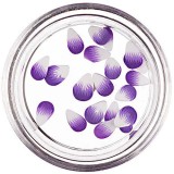 Cumpara ieftin Fimo Nail Art pre-tăiate - lacrimi, alb-mov, INGINAILS
