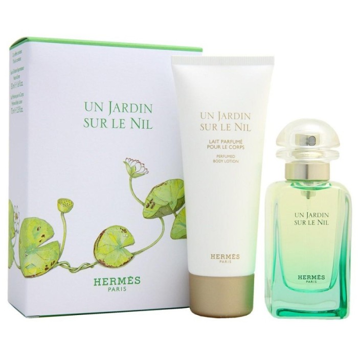 Hermes Un Jardin Sur Le Nil Set cadou unisex EDT 100 ml + 80 ml loțiune de corp