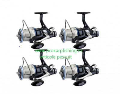 Set 4 Mulinete, Diamant Alb, XZ9000, tambur long cast, baitrunner si 10 rulmenti foto