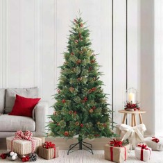 vidaXL Brad de Crăciun artificial cu ramuri articulare Verde 210 cm 42019304