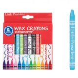 Set Creioane Cerate Subțiri, Little President, 12 Bucăți, Multicolor, Oem