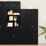 vidaXL Bufet Stejar negru 30x42.5x185 cm Lemn aglomerat