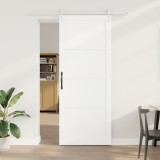 Ușa Glisantă vidaXL cu Set de Accesorii Alb 93x232 cm Lemn Solid de Pin