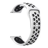 Cumpara ieftin Curea silicon compatibila Xiaomi Watch S1, telescoape Quick Release, 22mm, Alb/Negru