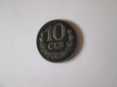 Luxemburg 10 Centimes 1918 moneda magnetica din fier foto