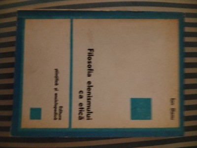 Ion Banu Filosofia elenismului ca etica, ed. princeps foto