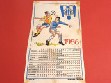 Calendar (1986) fotbal - AS &quot;POIANA&quot; CAMPINA (material textil)