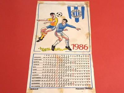 Calendar (1986) fotbal - AS &amp;quot;POIANA&amp;quot; CAMPINA (material textil) foto