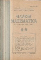 Gazeta Matematica, Nr. 4-5/1984 foto