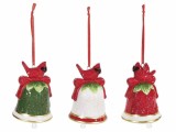Cumpara ieftin Set 3 ornamente brad Clopotei ceramica multicolora &Oslash; 6 cm x 8,5 H