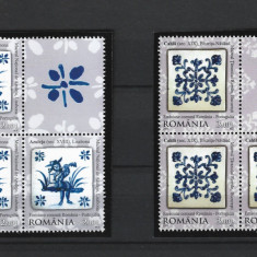 ROMANIA 2010 - ROMANIA-PORTUGALIA, CERAMICA, BLOC 3 CU VINIETA, MNH - LP 1869