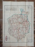 HARTA ROMANIA 1945 * HARTA ADMINISTRATIVA PENTRU AUTOMOBILISTI SI TURISTI