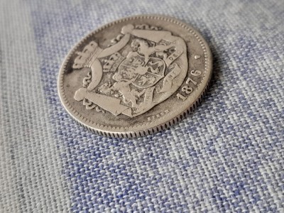2 LEI 1876 .argint.Rom&amp;acirc;nia. cea mai rara din serie. foto