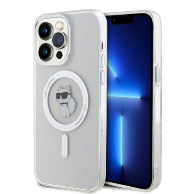 Husa pentru iPhone 15 Pro Max - Karl Lagerfeld IML MagSafe (KLHMP15XHFCCNOT) - Transparent Choupette foto