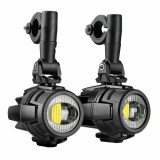 Kit proiectoare auxiliare LED moto Fog-X1 pentru ceata, 12V, 20W