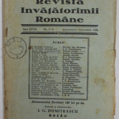 REVISTA INVATATORIMII ROMANE , ANUL XXVIII , NR. 7 - 8 , SEPTEMEBRIE - OCTOMBRIE , 1928