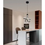 Cumpara ieftin Lustra LED 30W Negru, 3 Functii Lumina: Rece/Calda/Neutra, Acril/Aluminiu, Living/Dormitor/Birou, Moderna