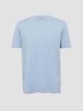 Tricou barbati cu decolteu la baza gatului si croiala Regular fit, Albastru deschis, S