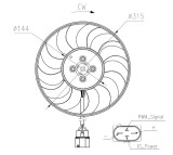 NRF 47970 Ventilator, radiator