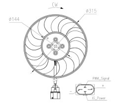 NRF 47970 Ventilator radiator foto