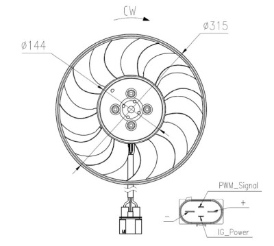 NRF 47970 Ventilator, radiator foto