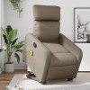 VidaXL Fotoliu de masaj rabatabil vertical cappuccino piele ecologică 3206762